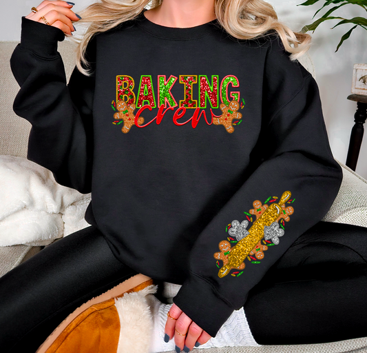 Baking crew faux sequins