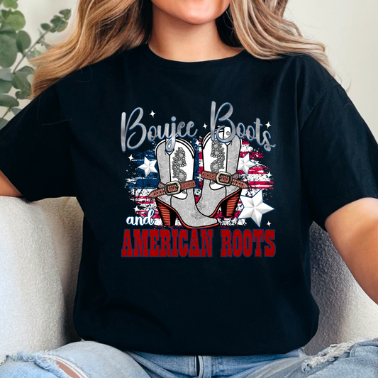 Boujee Boots and American roots tee