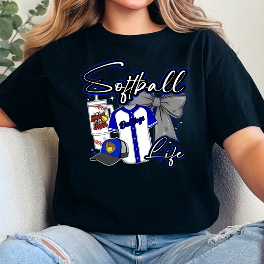 Bulldogs Softball Life T-Shirt blue