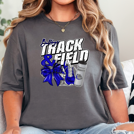 Bulldogs Track & Field Tee – Blue Team Spirit