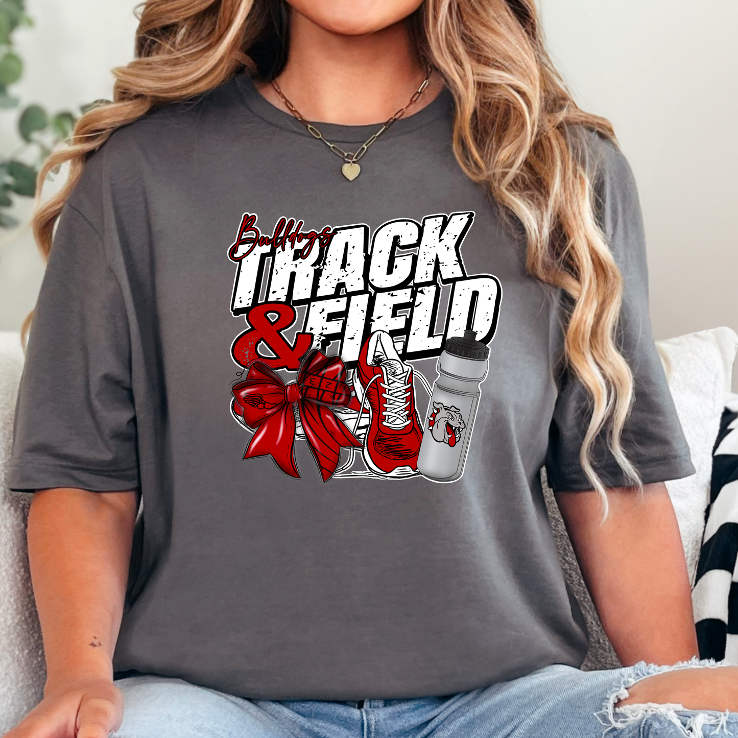 Bulldogs Track & Field Tee – Red Edition