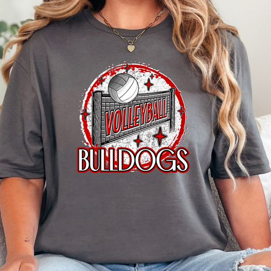 Bulldogs Volleyball Tee – Red Edition