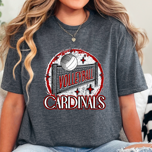 Cardinals Volleyball Tee – Distressed Game Day Shirt