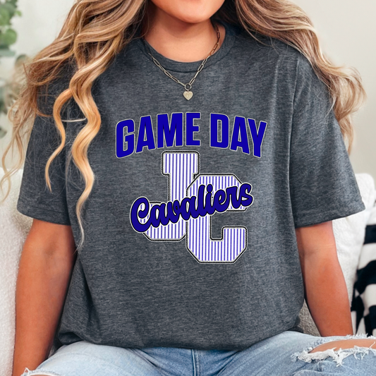 Cavaliers Seersucker Game Day Tee