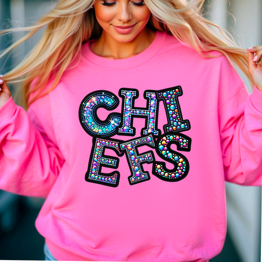 Chiefs faux holo stone