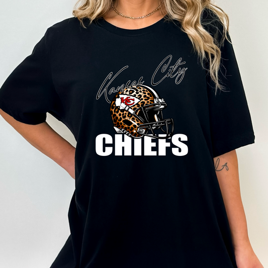 Chiefs leopard helmet