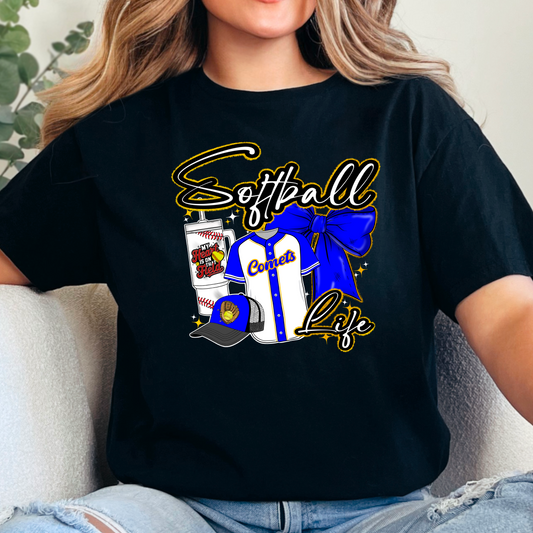 Comets Softball Life Fan Tee