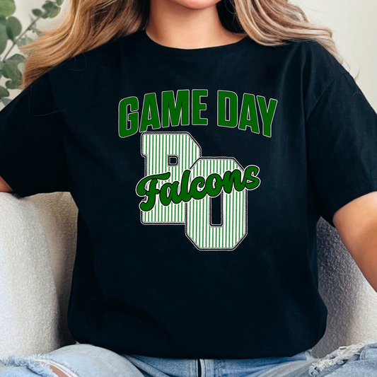 Falcons Game Day Tee – Green Seersucker Style