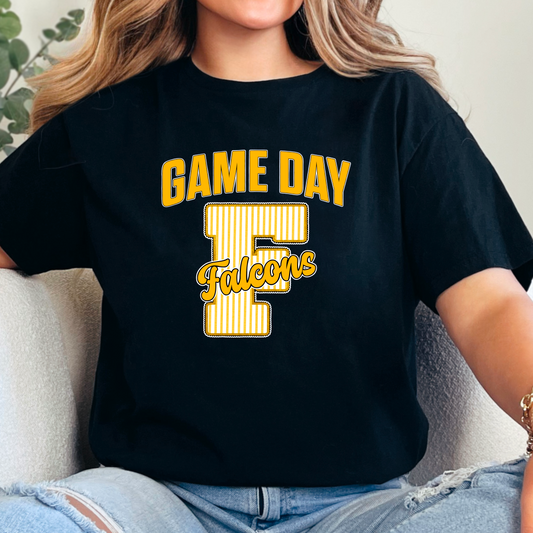 Falcons Game Day Tee – Yellow Seersucker Edition