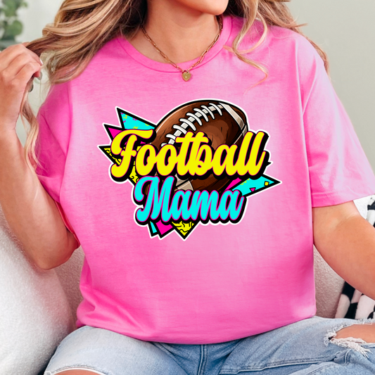 Football Mama Digital Download - Retro 90s PNG Sublimation Design, Instant Download