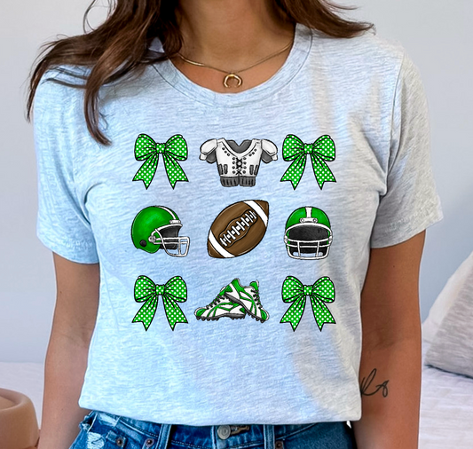 Green football coquette