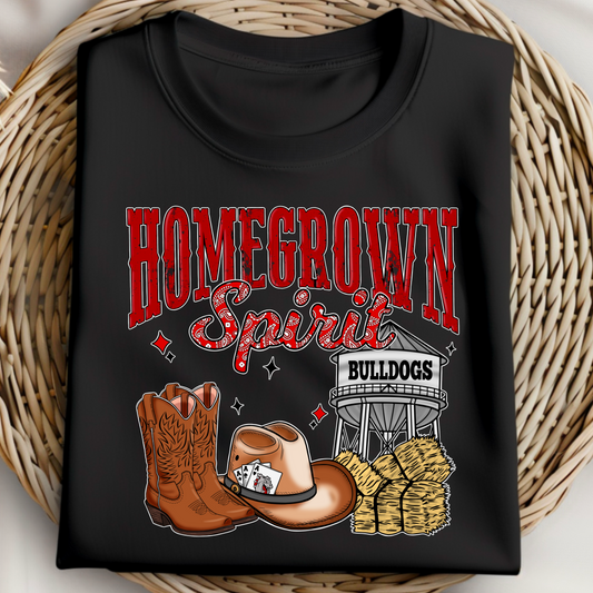 Homegrown Spirit Bulldogs Tee – Red