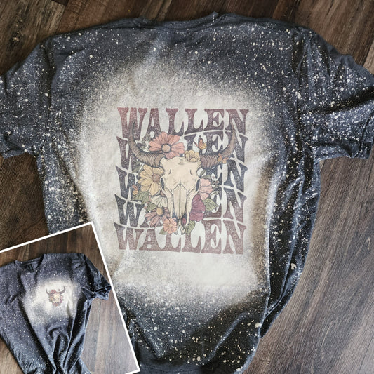 Wallen skull and flowers