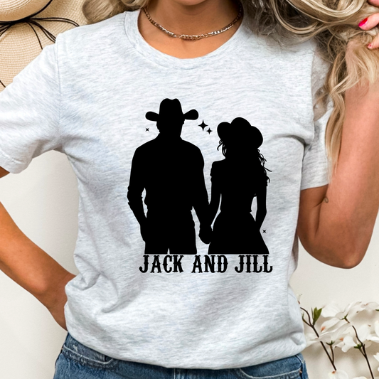 Jack and Jill Cowboy Couple T-Shirt