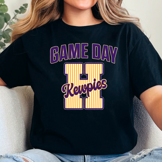 Game Day Kewpies Seersucker Letter Tee