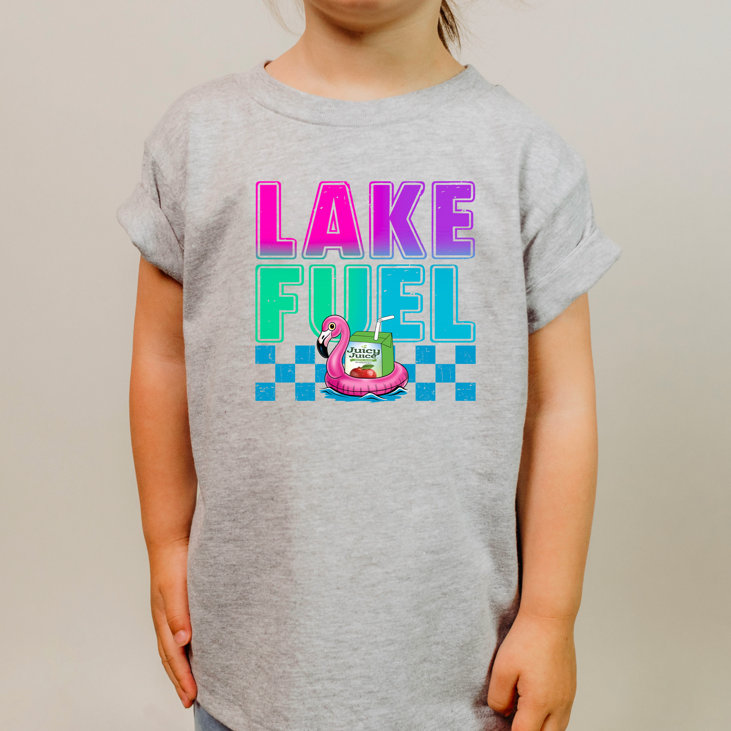 Lake Fuel Flamingo Kids Tee – Juice Box Summer Shirt