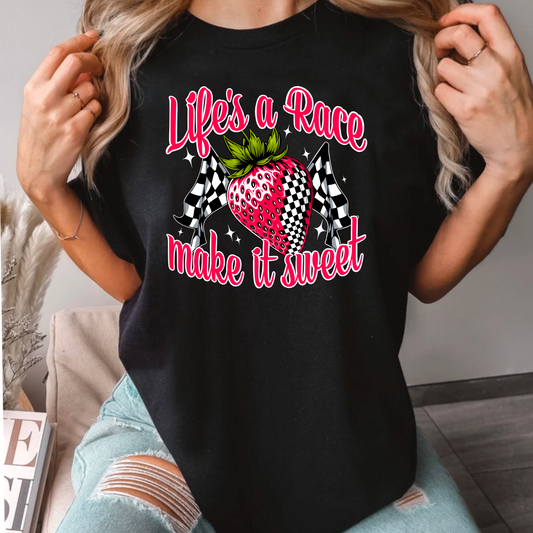 Life’s a Race Tee – Make It Sweet tee