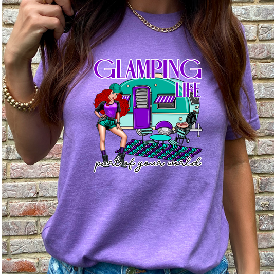 Glamping Life - Digital Sublimation & DTF File - Camping Girl PNG