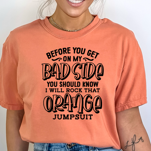 Orange jump suit