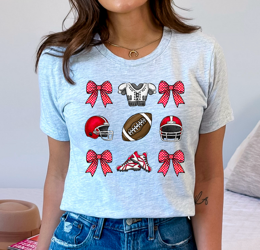 Red football coquette