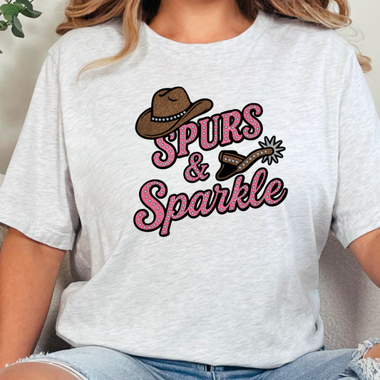 Spurs & Sparkle Digital File | Western Cowgirl PNG | Rodeo Sublimation Design | Boutique Instant Download Clipart | Cowgirl Glam Digital