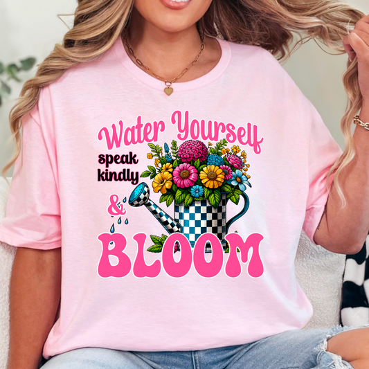 Water Yourself and Bloom Tee