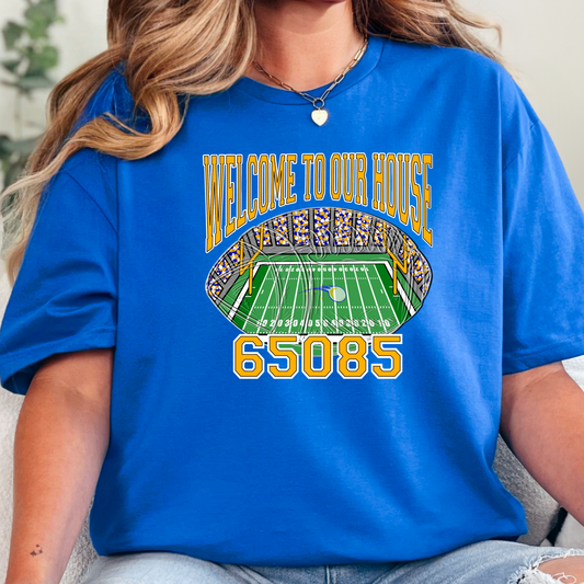 Welcome to Our House Football Tee – 65085
