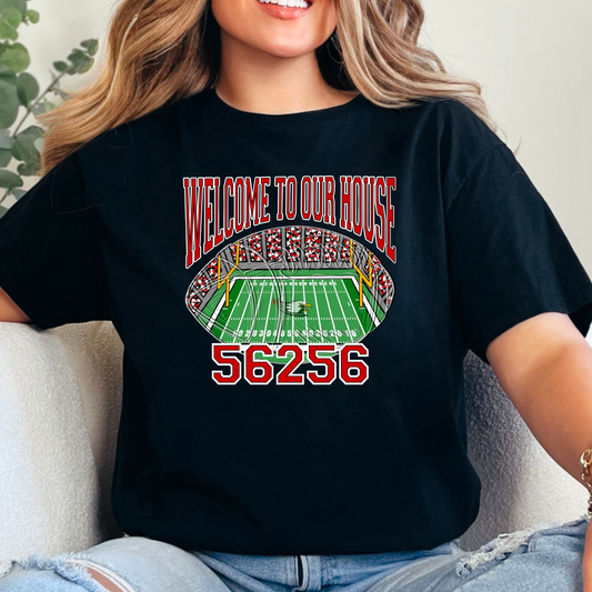 Welcome to Our House Football Tee – 56256
