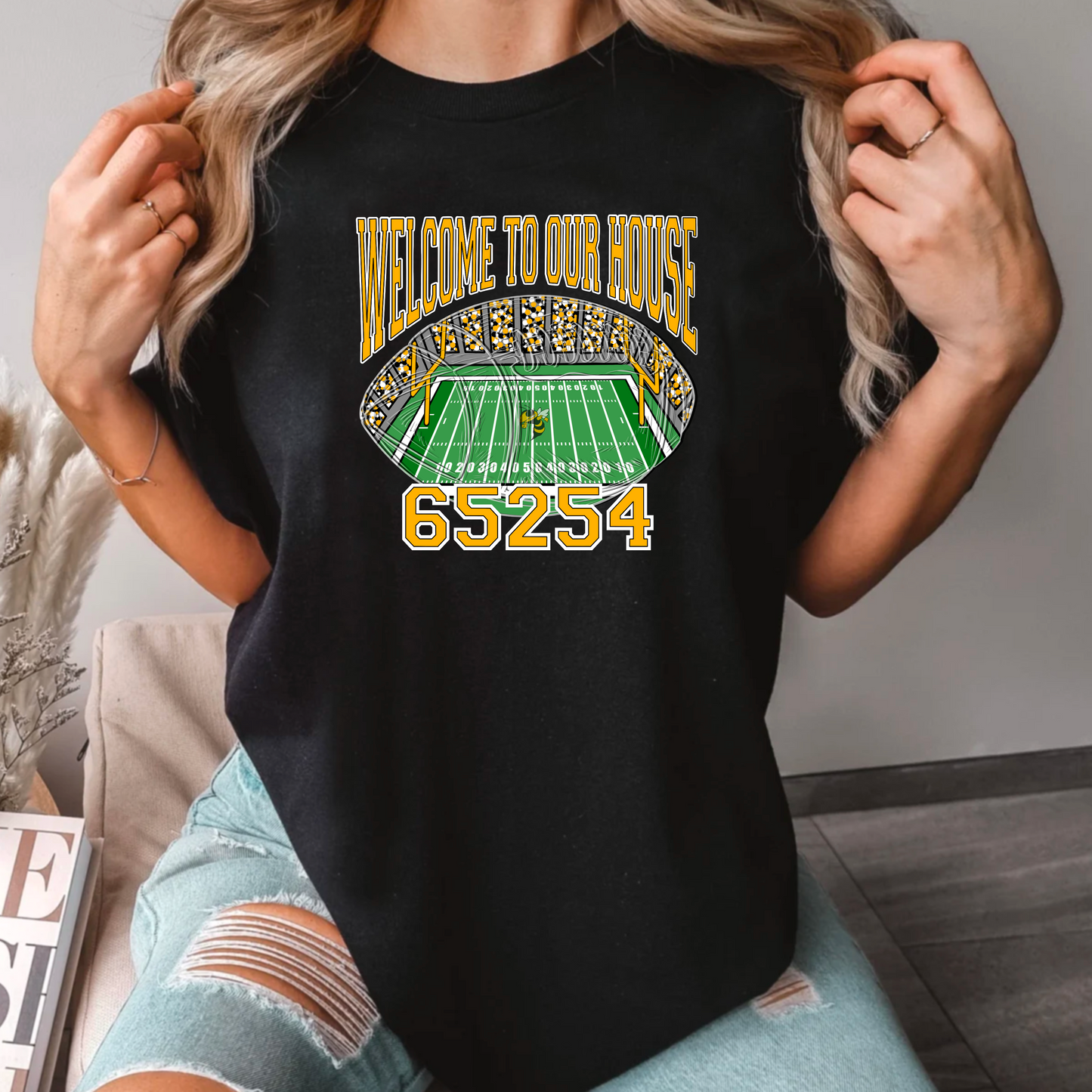 Welcome to Our House Football Tee – 65254