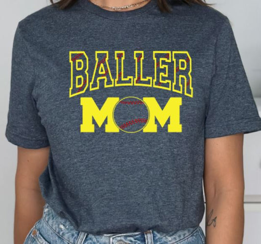 Baller mom softball