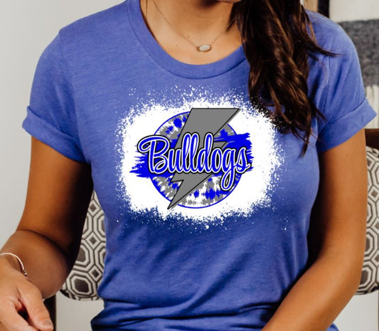 Bulldog lightning bolt tee