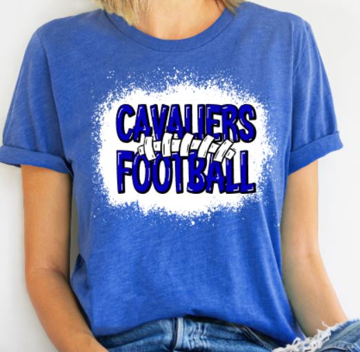 Cavaliers football laces tee