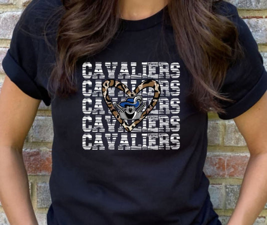 Cavaliers leopard heart