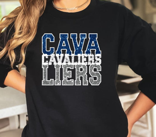 Cavaliers faux glitter