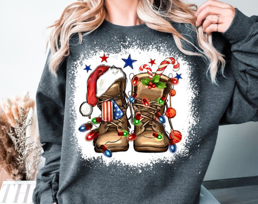 Christmas Military Boots