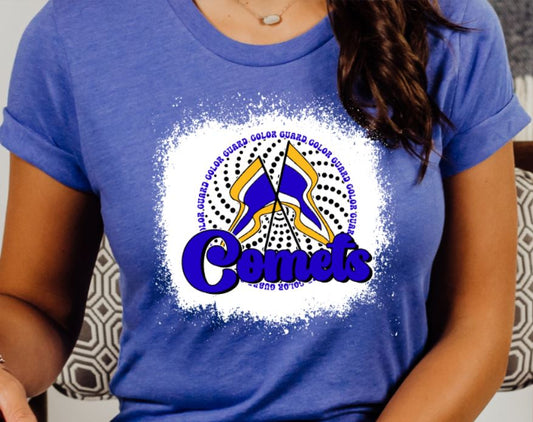 Comets color guard flags