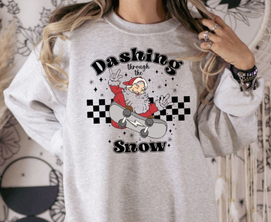 Dashing snow santa