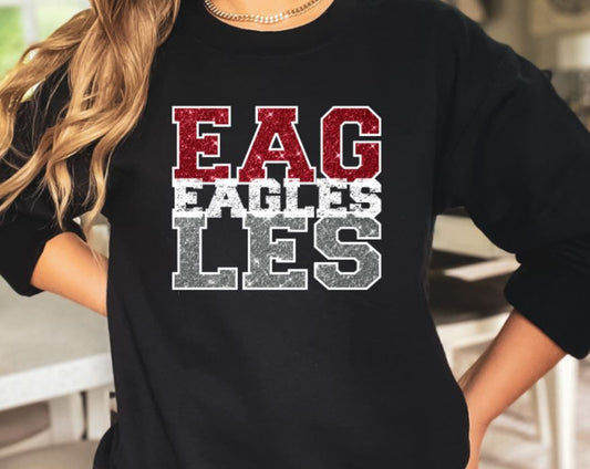 Eagles faux glitter