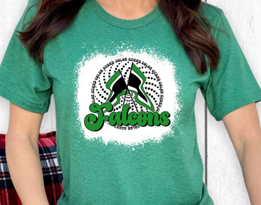 Falcons color guard flags