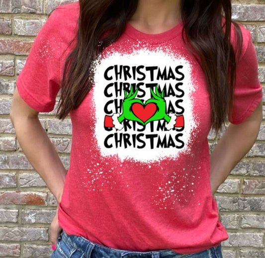 Christmas grinch heart