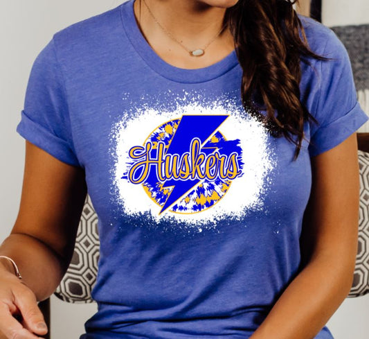 Huskers Lightning Bolt