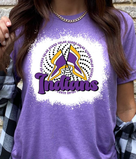 Indians color guard flags