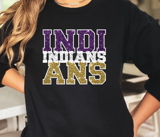 Indians faux glitter