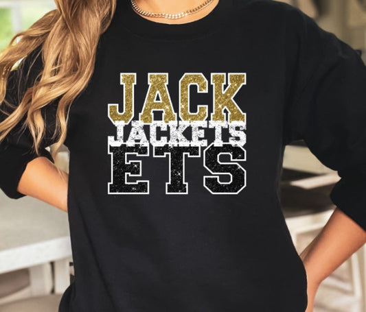 Jackets faux glitter