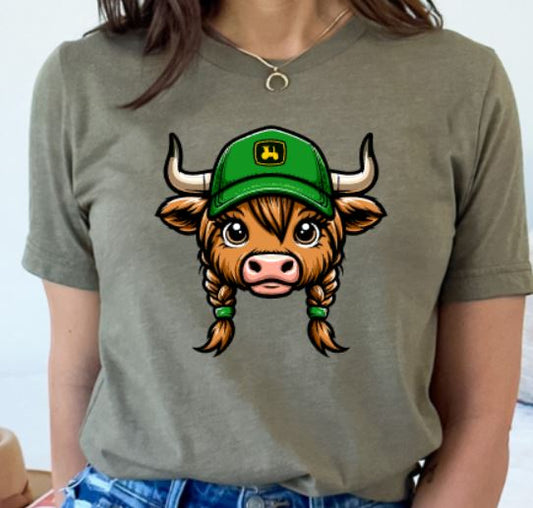 John deer cow girl