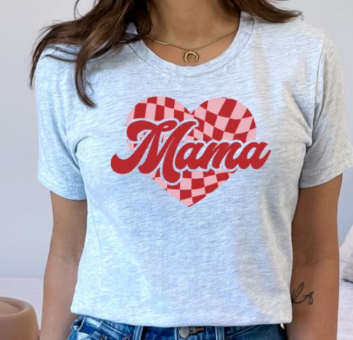 Checkered heart mama