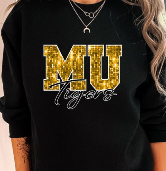 MU tigers faux sequins
