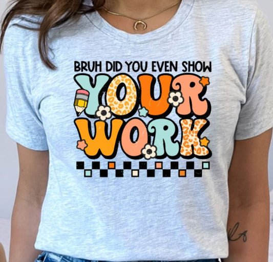 Show your work