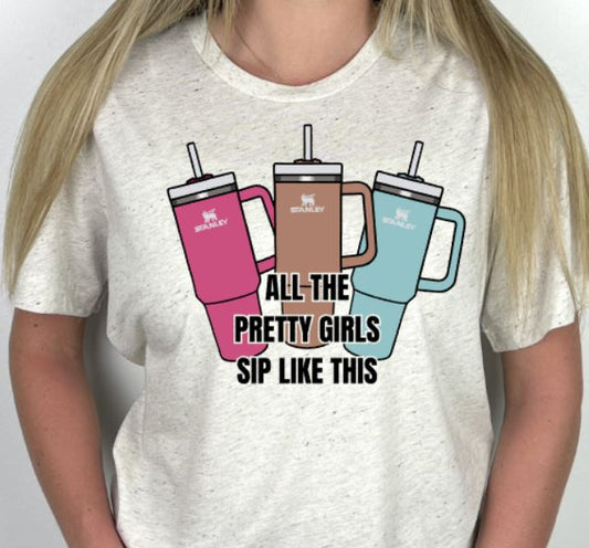 Pretty girls sip like this