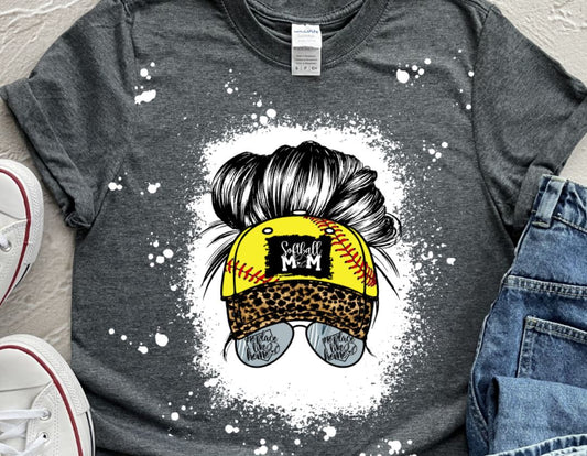 Softball mom messy bun